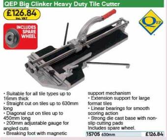 Toolstation Qep Big Clinker Heavy Duty Tile Cutter offer