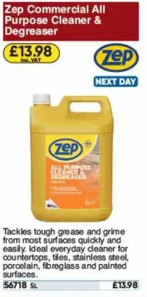 Toolstation Zep Commercial All Purpse Cleaner & Degreaser offer