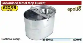 Galvanised Metal Mop Bucket