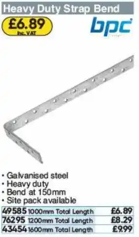 Toolstation Heavy Duty Strap Bend offer