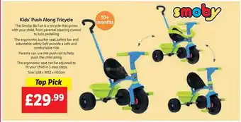 Lidl Kids' Push Along Tricycle offer