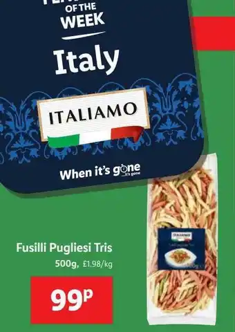Lidl Italiamo Fusilli Pugliesi Tris offer