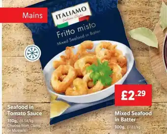 Lidl Italiamo Seafood In Tomato Sauce, Italiamo Mixed Seafood In Gatter offer