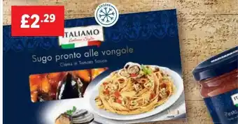 Lidl Italiamo Sugo Pronto Alle Vongole offer