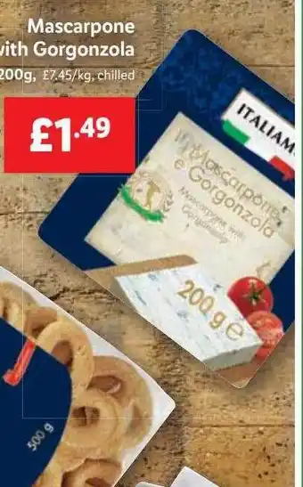 Lidl Italiamo Mascarpone With Gorgonzola offer
