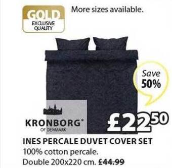 JYSK Ines Percale Duvet Cover Set offer