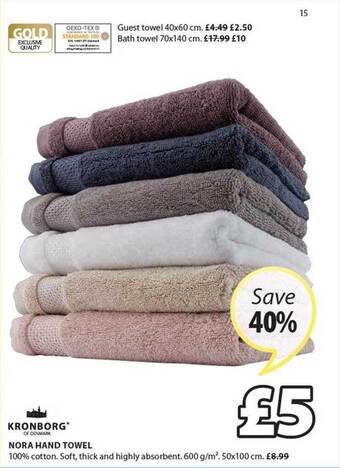 JYSK Nora Hand Towel offer