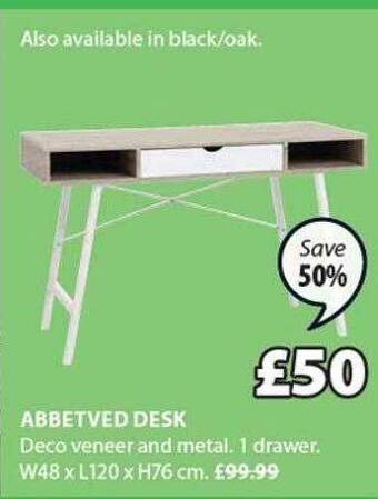JYSK Abbetved Desk offer