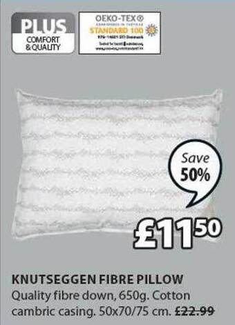 JYSK Knutseggen Fibre Pillow offer