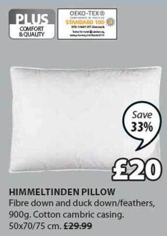 JYSK Himmeltinden Pillow offer
