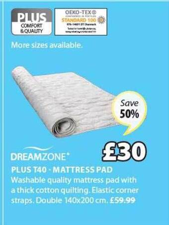 JYSK Plus T40 Mattress Pad offer