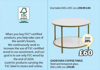 JYSK Gadevang Coffee Table offer