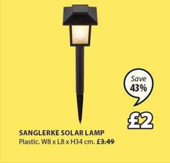 JYSK Sanglerke Solar Lamp offer