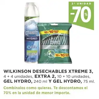 Supercor Wilkinson Desechables Xtreme 3, Extra 2, Gel Hydro, 240ml Y Gel Hydro 75ml oferta