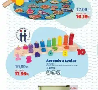 Juguettos Aprende a contar 40313882 76 piezas ono 17,99€ precio club 16,19€ oferta