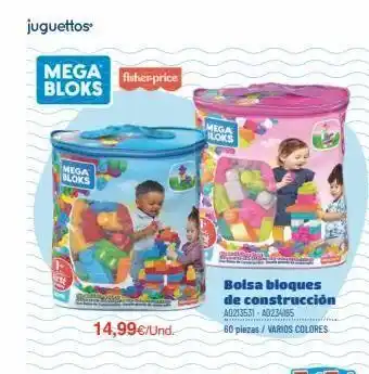 Juguettos Juguettos mega fisher price bloks mega bloks 14,99€/und. mega loks bolsa bloques de construcción a0213531-a02341865 60 oferta