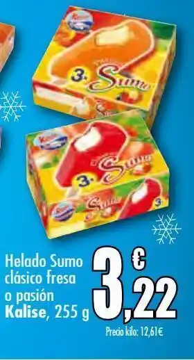 Unide Supermercados Helado su,o clásico fresa o pasión kalise oferta