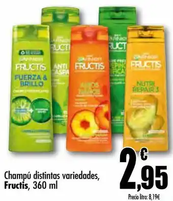 Unide Supermercados Champú distintas variedades, fructis oferta