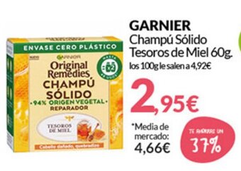 PrimaPrix Garnier Champú Sólido Tesoros de Miel 60 g. oferta