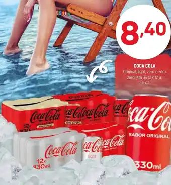 Coviran Coca Cola Original, Light, Zero o Zero Zero Lata 33 cl x 12 u. oferta