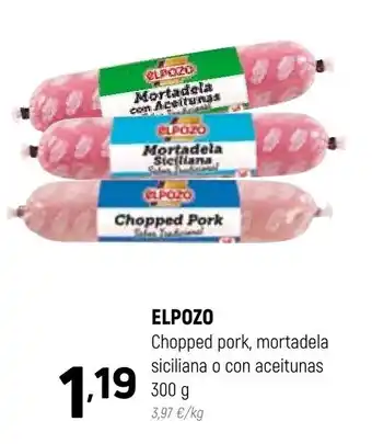 Coviran Elpozo Chopped port, mortadela siciliana o con aceitunas 300 g oferta
