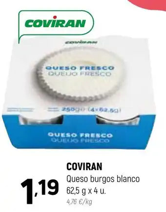 Coviran Coviran Queso burgos blanco 62,5 g x 4 u oferta