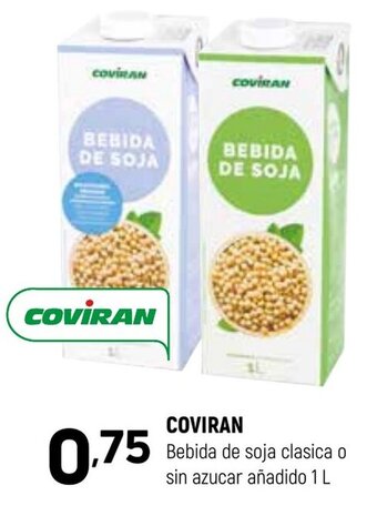 Coviran Coviran Bebida de soja clasica o sin azucar añadido 1 L oferta