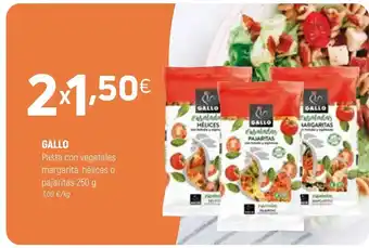 Coviran Gallo Pasta con vegetales margarita helices o pararitas 250g oferta