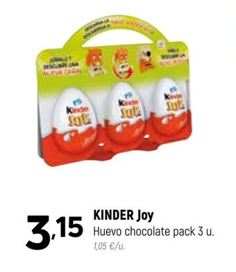 Coviran Kinder Joy Huevo chocolate pack 3 u oferta