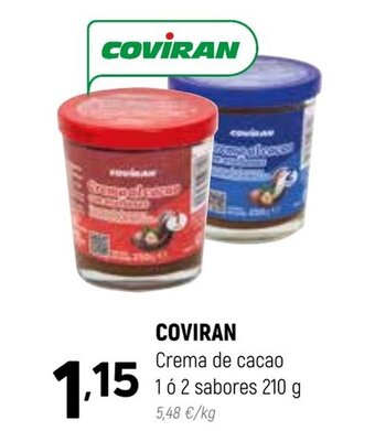 Coviran Coviran Crema de cacao 1 ó 2 sabores 210g oferta