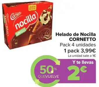Carrefour Market Helado de nocilla cornetto oferta