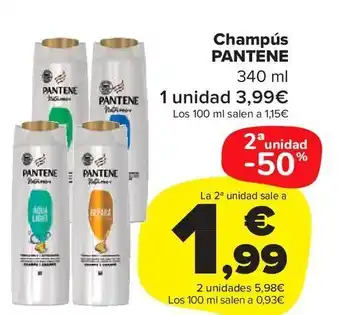 Carrefour Market Champús pantene oferta
