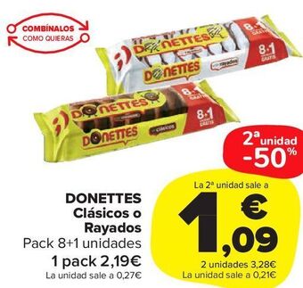 Carrefour Market Donettes clásicos o rayados oferta