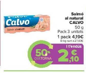 Carrefour Salmón al natural calvo oferta