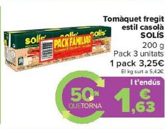 Carrefour Tomate frito estilo casero solís oferta