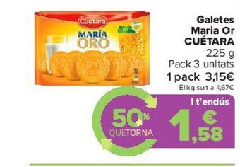 Carrefour Galletas maría oro cuétara oferta