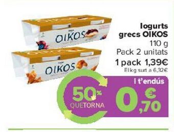 Carrefour Yogures griegos oikos oferta