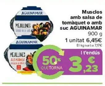 Carrefour Mejillones en salsa de tomate o en su jugo aguinamar oferta