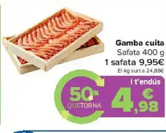 Carrefour Gamba cocida bandeja oferta