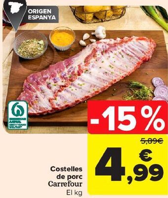 Carrefour Costillas de cerdo carrefour oferta