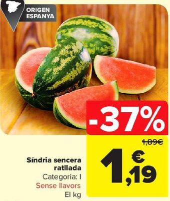 Carrefour Sandía entera rayada oferta