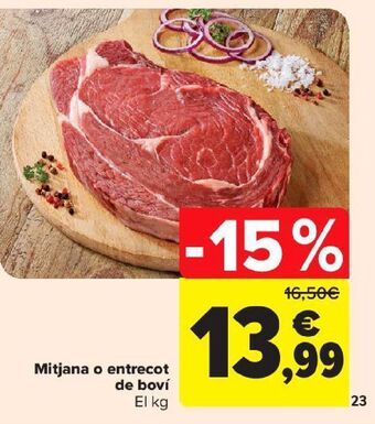 Carrefour Chuletón o entrecot de vacuno oferta
