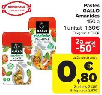Carrefour Pasta gallo ensaladas oferta