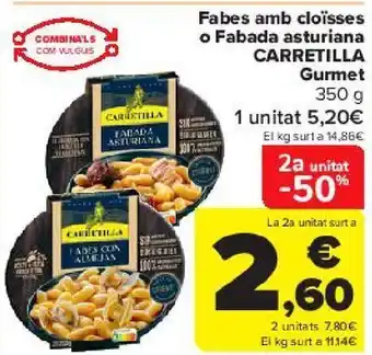 Carrefour Fabes con almejas o fabada asturiana carretilla gourmet oferta
