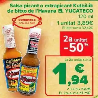 Carrefour Salsa picante o extra picante kutbil-ik de chile habanero el yucateco oferta