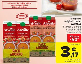 Carrefour Gazpacho original o suave alvalle oferta