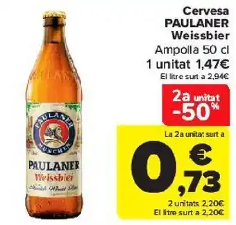 Carrefour Cerveza paulaner weisbbier oferta