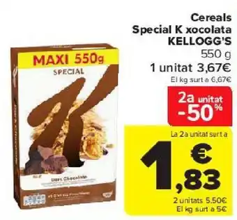 Carrefour Cereales special k chocolate kellogg's oferta