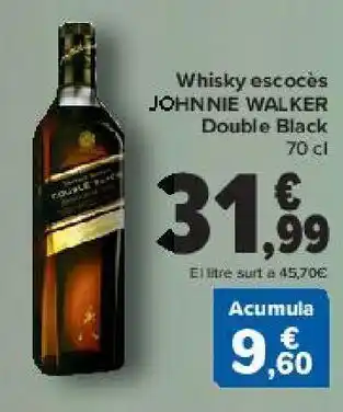 Carrefour Whisky escocés johnnie walker double black oferta