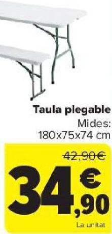 Carrefour Mesa plegable oferta